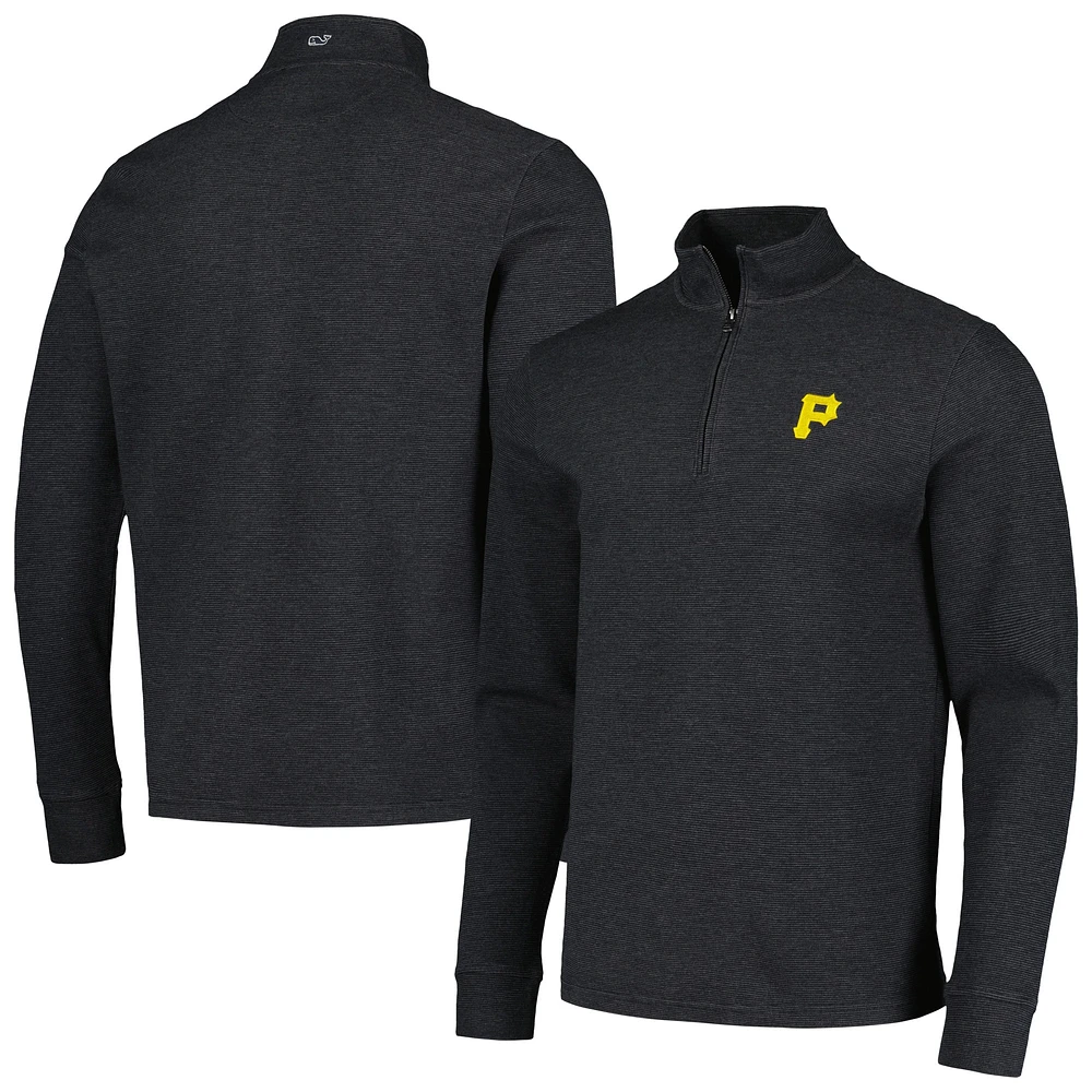 Men's Vineyard Vines Black Pittsburgh Pirates Saltwater Quarter-Zip Jacket