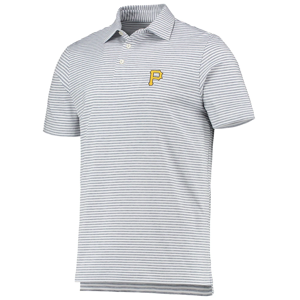 Men's Vineyard Vines Gray Pittsburgh Pirates Heathered Winstead Sankaty Polo