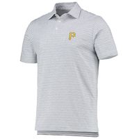 Men's Vineyard Vines Gray Pittsburgh Pirates Heathered Winstead Sankaty Polo