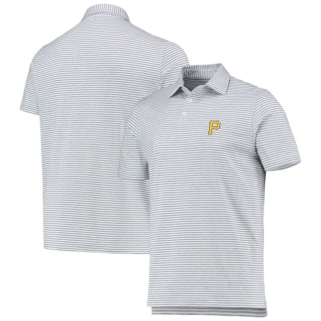 Polo pour homme Vineyard Vines gris Pittsburgh Pirates Heathered Winstead Sankaty