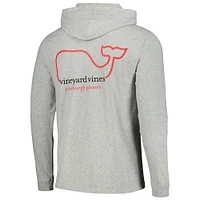 Men's Vineyard Vines Gray Pittsburgh Pirates Long Sleeve Hoodie T-Shirt