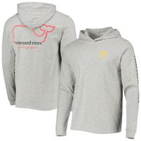 Men's Vineyard Vines Heathered Gray Pittsburgh Pirates Logo Hoodie Long Sleeve T-Shirt