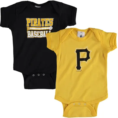 Newborn & Infant Soft as a Grape Black/Gold Pittsburgh Pirates 2-Piece Body Suit
