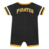 Newborn  Black Pittsburgh Pirates Double Hit Coveralls