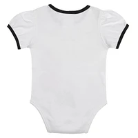 Newborn White/Black Pittsburgh Pirates Sweet Catcher 3-Piece Bodysuit, Headband and Skirt Set