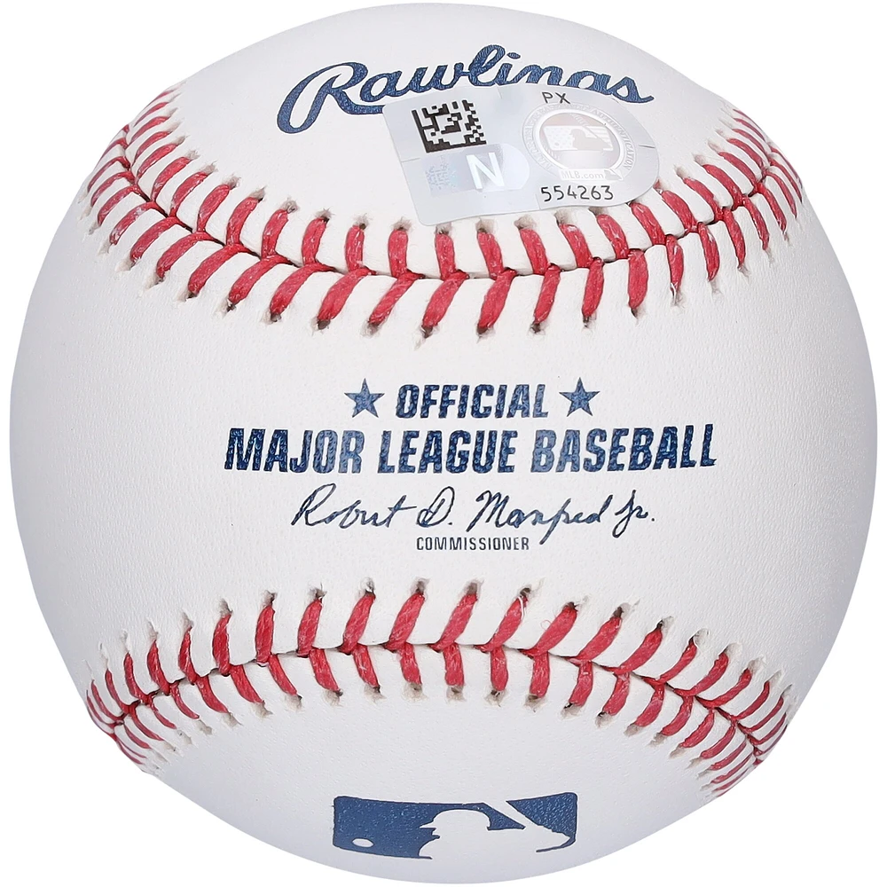 Baseball dédicacé par Oneil Cruz des Pirates de Pittsburgh avec l'inscription « Let's Go Bucs »