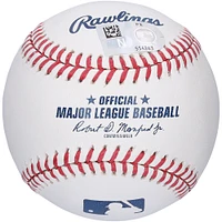 Baseball dédicacé par Oneil Cruz des Pirates de Pittsburgh avec l'inscription « Let's Go Bucs »