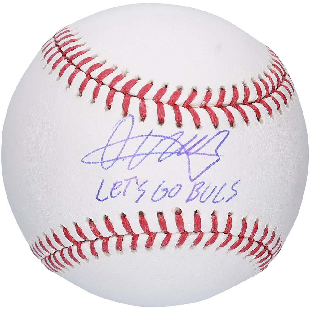 Baseball dédicacé par Oneil Cruz des Pirates de Pittsburgh avec l'inscription « Let's Go Bucs »