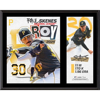 Paul Skenes Pittsburgh Pirates 12" x 15" 2024 National League Rookie of the Year Award Sublimated Plaque