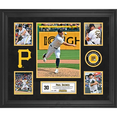 Paul Skenes Pittsburgh Pirates Framed 5-Photo Debut Collage with a Capsule of Game-Used Dirt