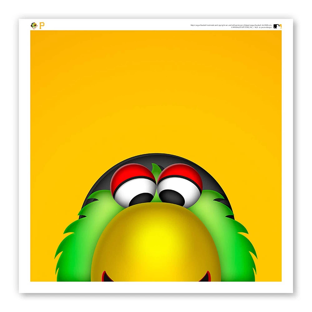 Pittsburgh Pirates 12" x 12" Pirate Parrot Poster Print