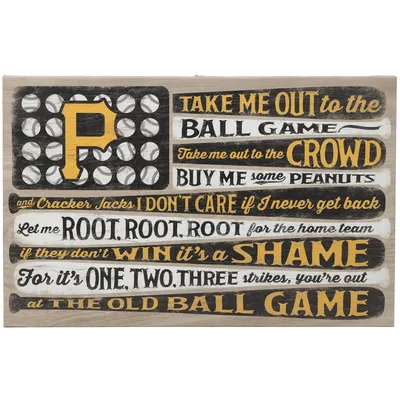 Pittsburgh Pirates 15" x 23.5" Flag Ball Game Stretched Canvas Wall Art