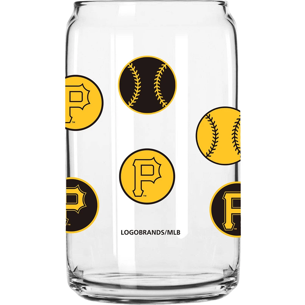 Pirates de Pittsburgh 16 oz. Smiley peut verre