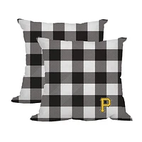 Pittsburgh Pirates 2-Pack Buffalo Check Plaid Outdoor Pillow Set