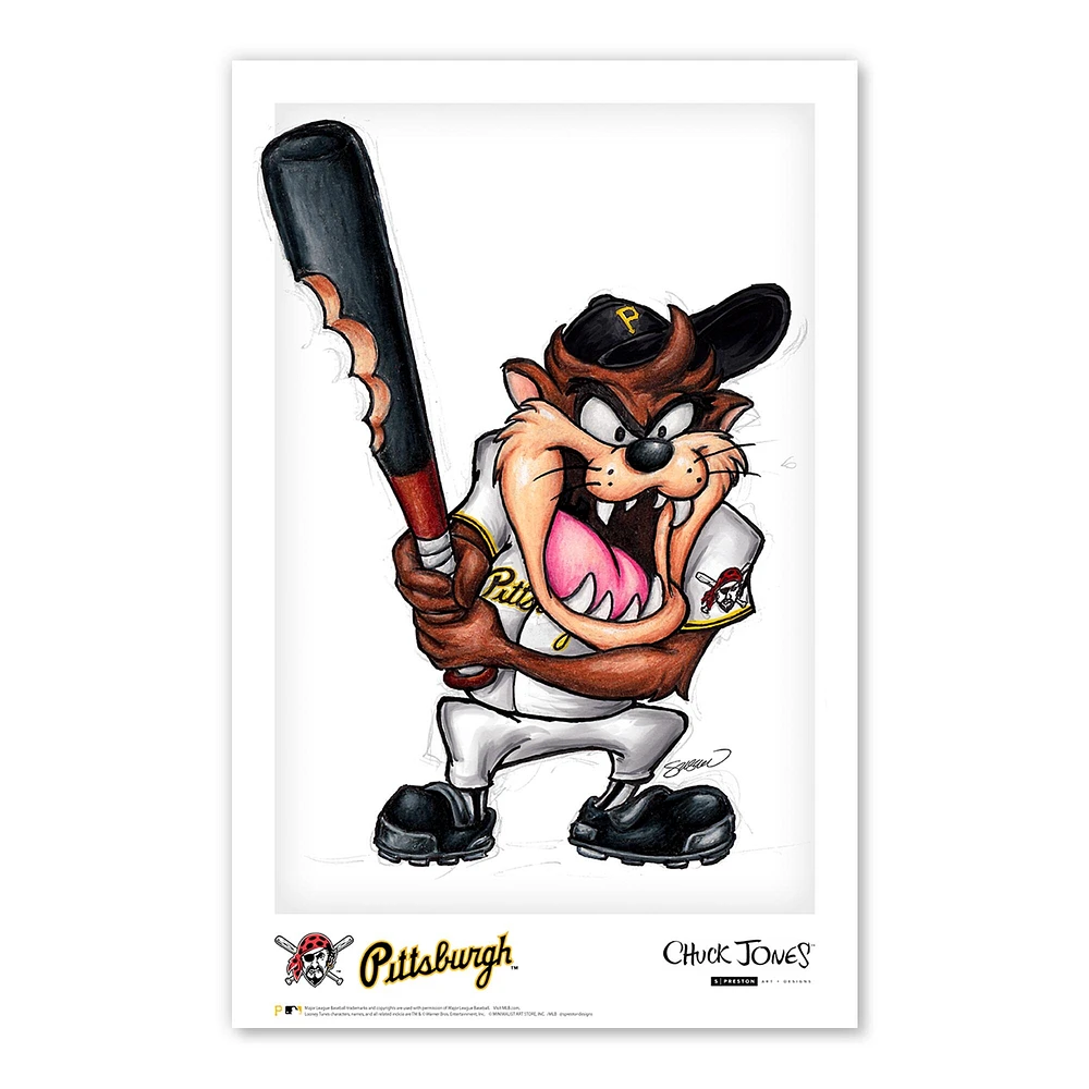 Diable de Tasmanie Pittsburgh Pirates 11"x 17" Looney Tunes affiche imprimée