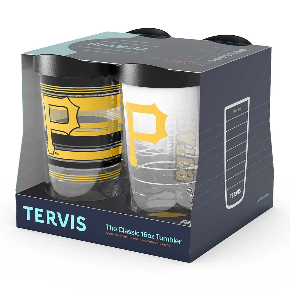 Tervis Pittsburgh Pirates paquet de quatre 16oz. Ensemble de gobelets classiques