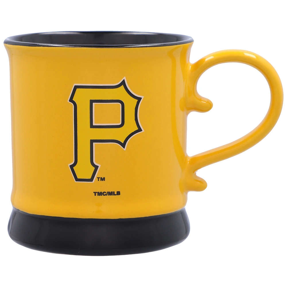 The Memory Company Pirates de Pittsburgh 16oz. Tasse cannelée avec poignée tourbillonnante