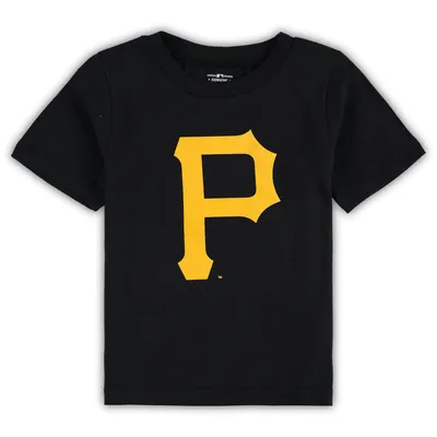 Pittsburgh Pirates Toddler Team Crew Primary Logo T-Shirt - Black