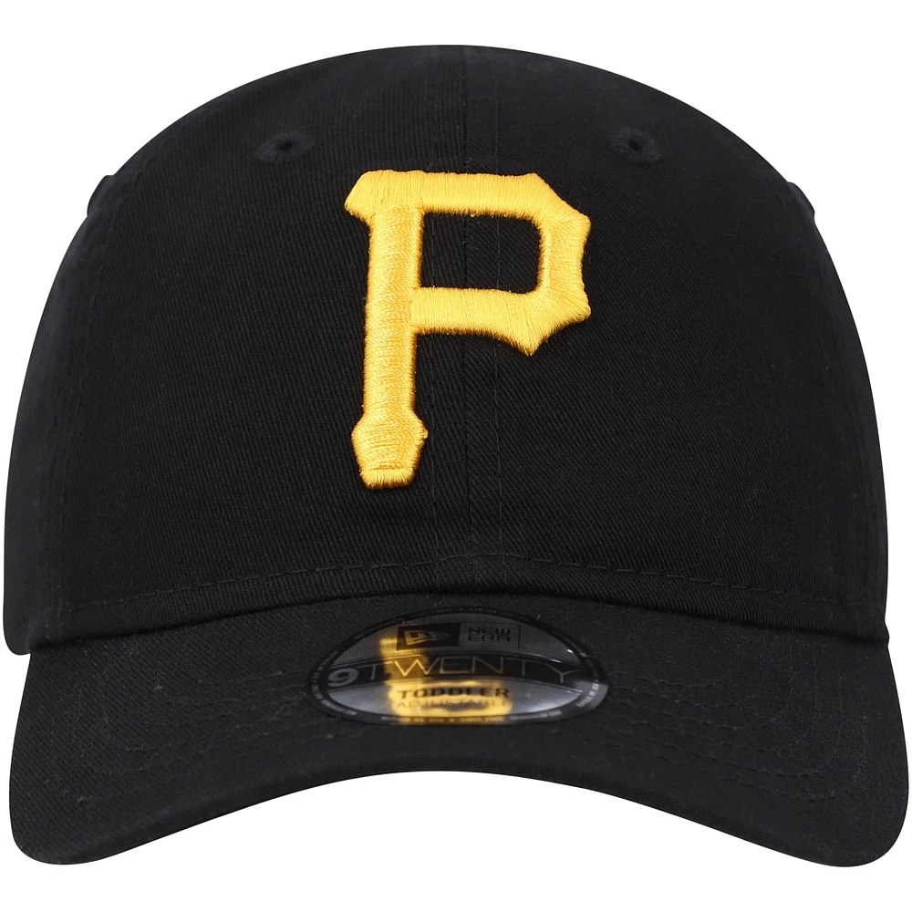 Casquette réglable New Era Pittsburgh Pirates Team 9TWENTY noire pour tout-petit