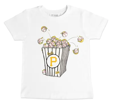 Pittsburgh Pirates Tiny Turnip Toddler Popcorn T-Shirt - White