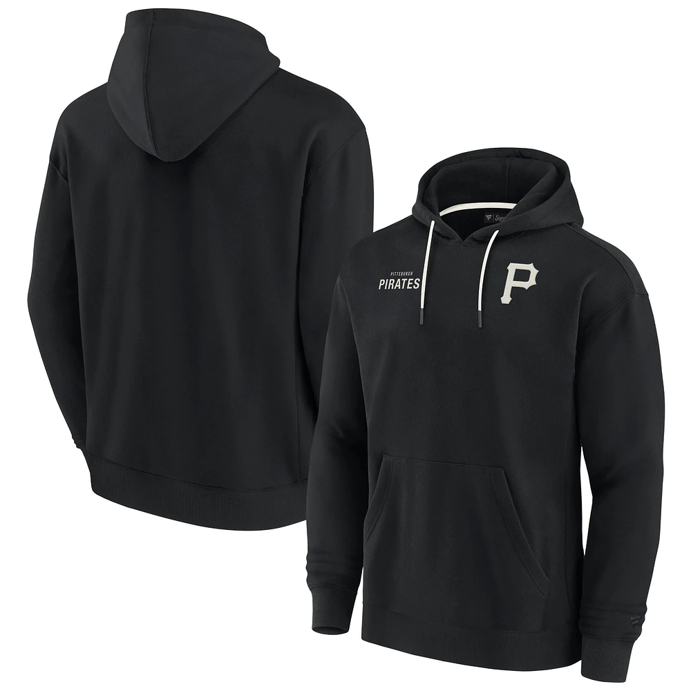 Unisex Fanatics Black Pittsburgh Pirates Elements Super Soft Fleece Pullover Hoodie