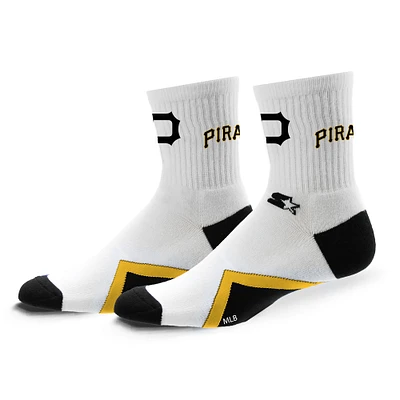 Chaussettes mi-mollet unisexes blanches pour débutants des Pirates de Pittsburgh