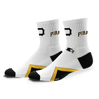 Chaussettes mi-mollet unisexes blanches pour débutants des Pirates de Pittsburgh
