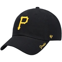 Women's '47 Black Pittsburgh Pirates Team Miata Clean Up Adjustable Hat