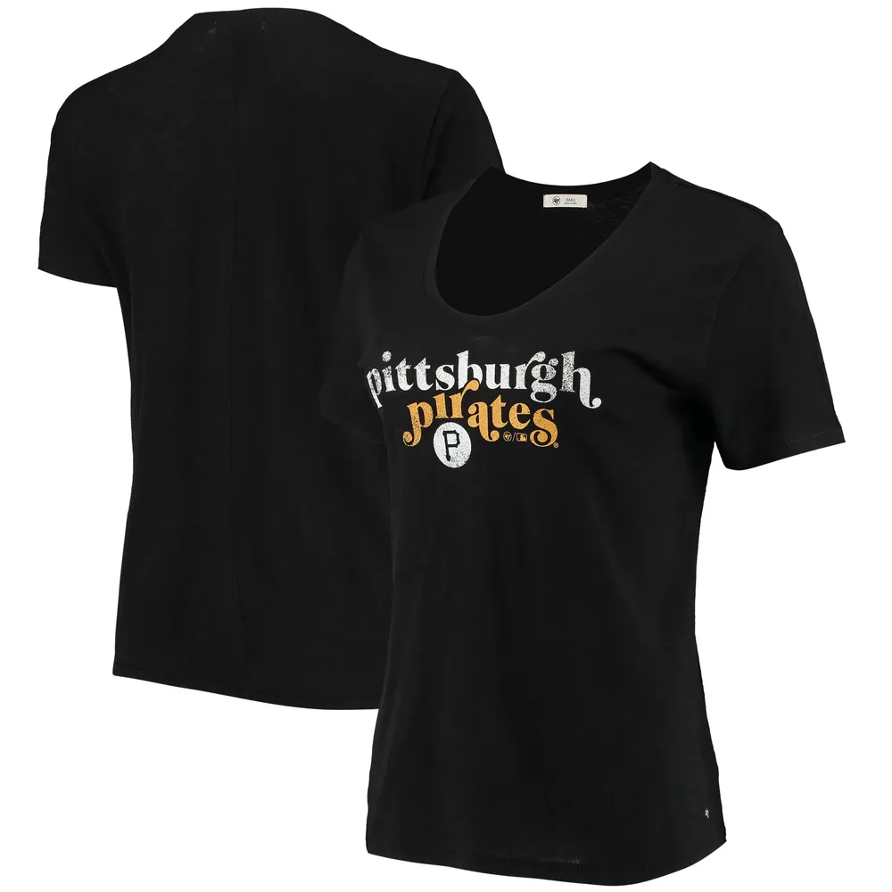 Lids Pittsburgh Pirates Levelwear Women's Ariya V-Neck T-Shirt - Black