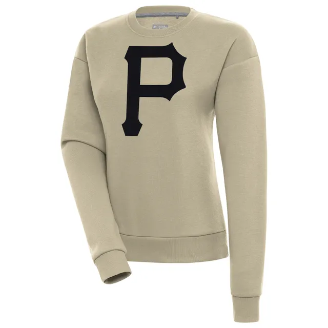 Women's Antigua White Pittsburgh Steelers Victory Chenille Pullover Sweatshirt