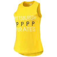 Women's Concepts Sport Black/Gold Pittsburgh Pirates Meter Muscle Tank Top & Pants Sleep Set