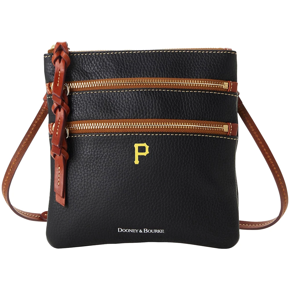 Pittsburgh Pirates Dooney & Bourke Women's Pebble Triple-Zip Core Crossbody Purse