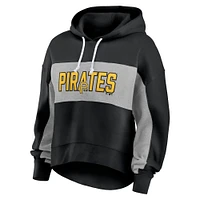 Women's Fanatics Black Pittsburgh Pirates Filled Stat Sheet Pullover Hoodie