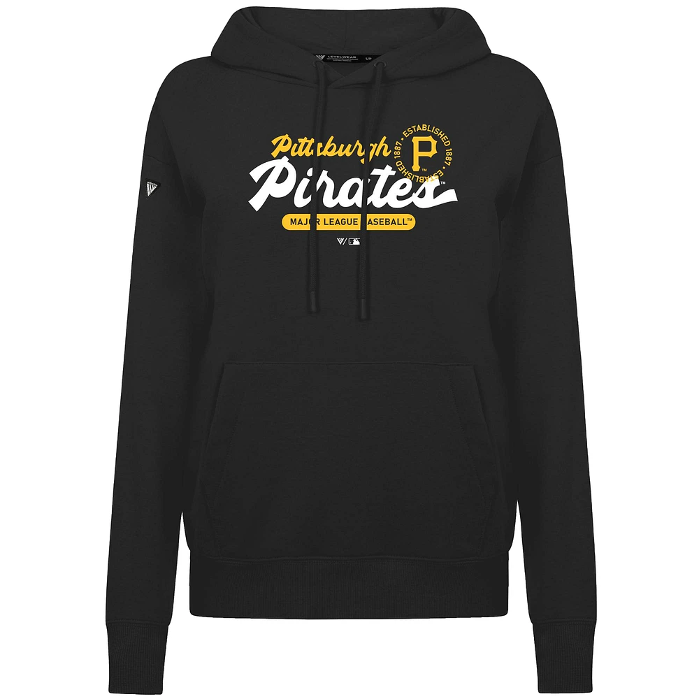Sweat à capuche noir pour femme Levelwear des Pirates de Pittsburgh Accolade Adorn Monument