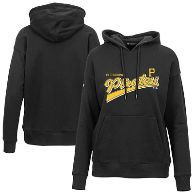 Women's Levelwear  Black Pittsburgh Pirates Adorn Retro Team 2.0 Pullover Hoodie