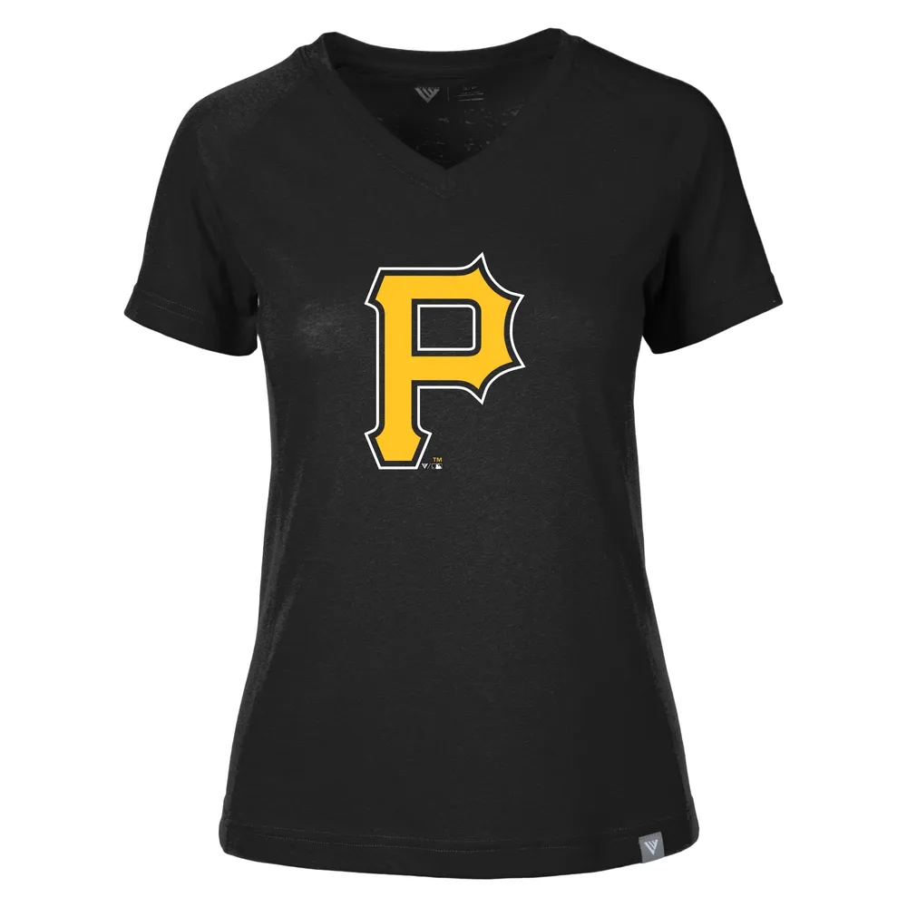 Lids Pittsburgh Pirates Levelwear Women's Ariya V-Neck T-Shirt - Black