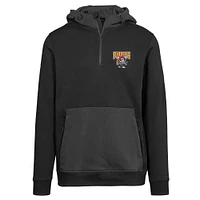 Women's Levelwear Black Pittsburgh Pirates Cooperstown Collection Chicane Core Logo Quarter-Zip Pullover Hoodie