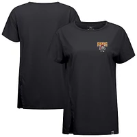 T-shirt noir pour femme avec logo Influx Core de la collection Cooperstown des Pirates Pittsburgh Levelwear