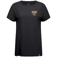 T-shirt noir pour femme avec logo Influx Core de la collection Cooperstown des Pirates Pittsburgh Levelwear