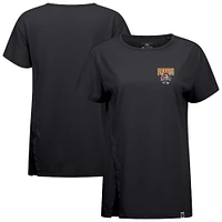T-shirt noir pour femme avec logo Influx Core de la collection Cooperstown des Pirates Pittsburgh Levelwear