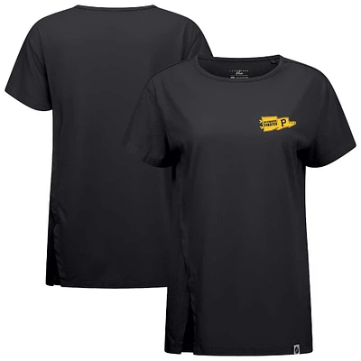 Women's Levelwear Black Pittsburgh Pirates Influx Rafters T-Shirt