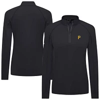 Haut à glissière quart de tour Kinetic Insignia 2.0 Raglan pour femme Levelwear, noir, des Pirates Pittsburgh
