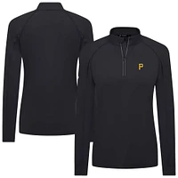 Haut à glissière quart de tour Kinetic Insignia 2.0 Raglan pour femme Levelwear, noir, des Pirates Pittsburgh