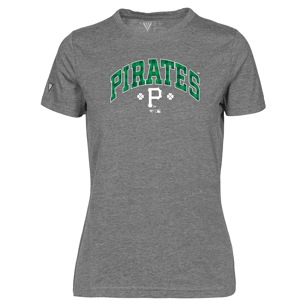 Women's Levelwear Pittsburgh Pirates St. Patrick's Day Maddox Plaid T-Shirt