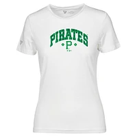 T-shirt à carreaux Maddox pour la Saint-Patrick des Pirates de Pittsburgh femme, blanc, Levelwear