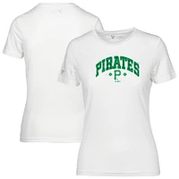 T-shirt à carreaux Maddox pour la Saint-Patrick des Pirates de Pittsburgh femme, blanc, Levelwear