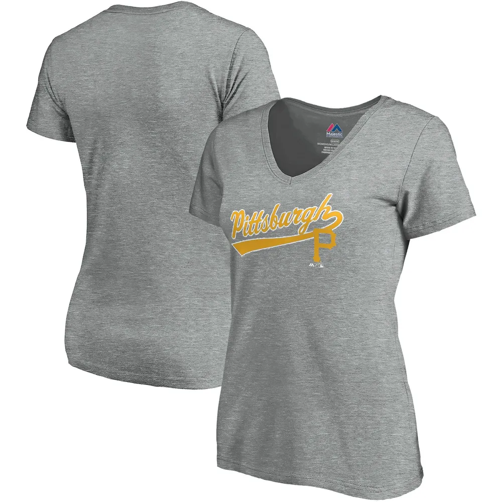 Lids Pittsburgh Pirates Majestic Women's Showtime V-Neck T-Shirt
