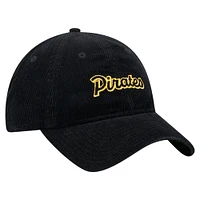 Casquette ajustable 9TWENTY en velours côtelé noir des Pirates de Pittsburgh de New Era pour femme