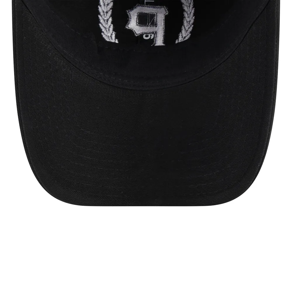 Casquette réglable New Era Pittsburgh Pirates Leaves 9TWENTY pour femme, noire