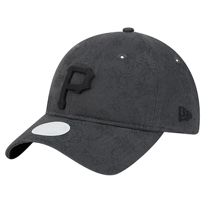 Casquette ajustable 9TWENTY à imprimé floral ton sur ton des Pirates de Pittsburgh de New Era pour femme